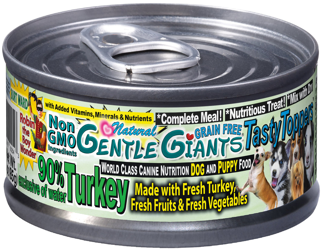 3 oz. Gentle Giants 'Quality of Life' 90% Turkey -Canned Dog and Puppy– Gentle Giants Pet Products