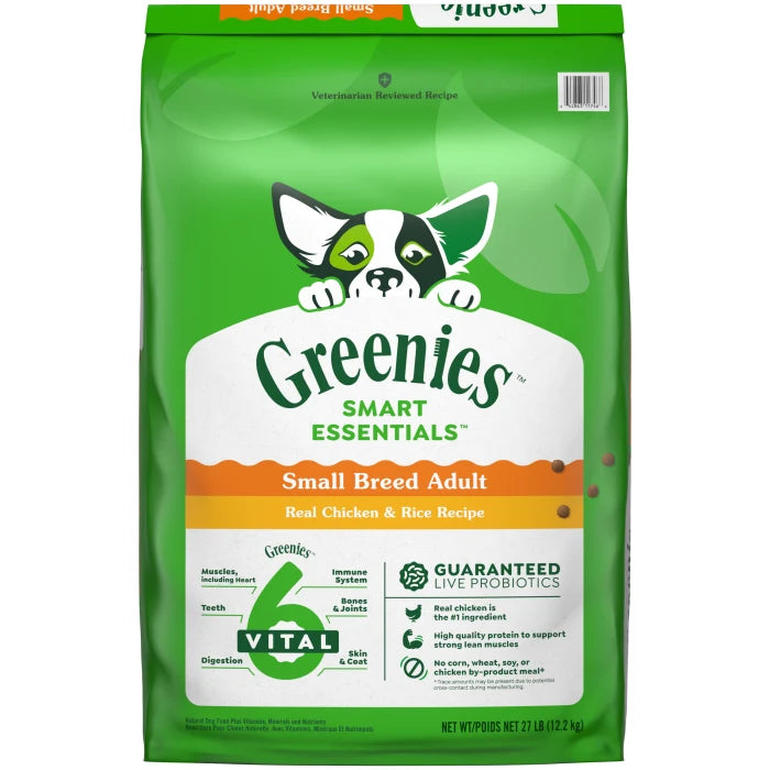 GREENIES Smart Essentials Small Breed Adult Protein Dry Dog Food Real