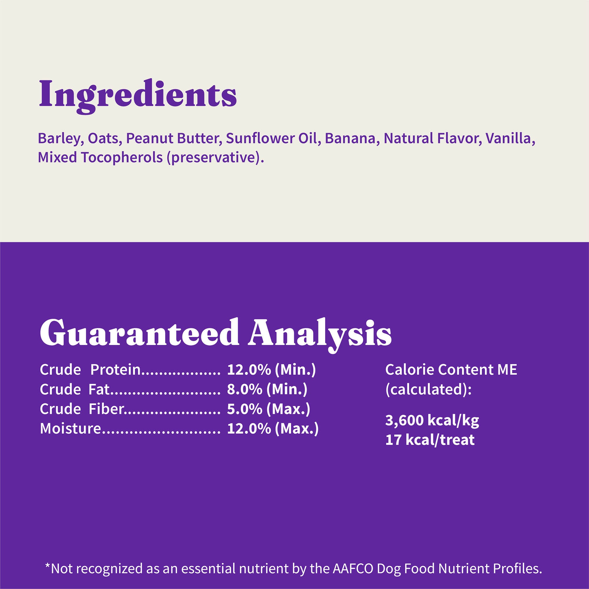 Holistic Plant Based with Peanut Butter & Banana Dog Biscuits 8 oz