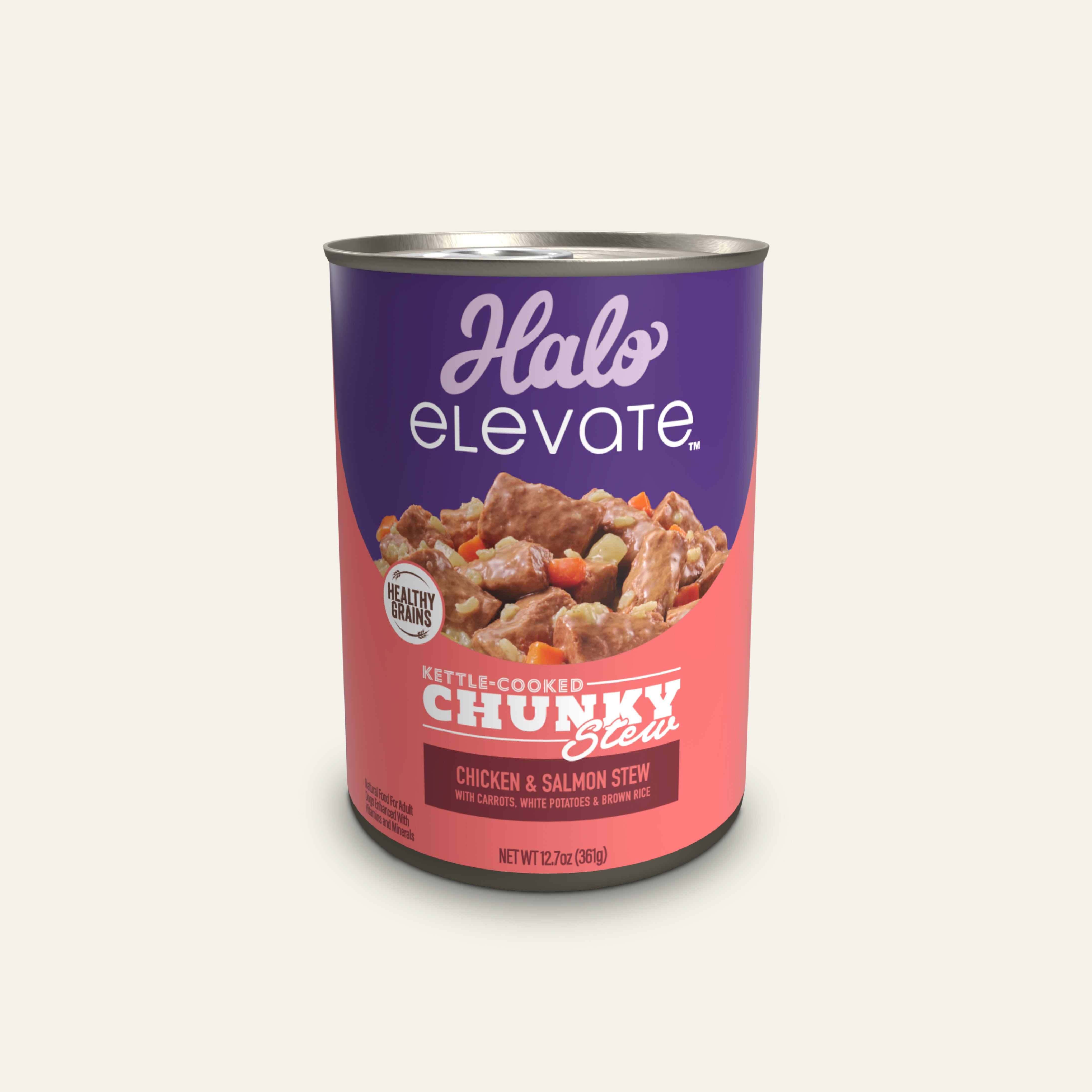 Elevate Kettle Cooked Chunky Healthy Grains Chicken & Salmon Stew w/ C