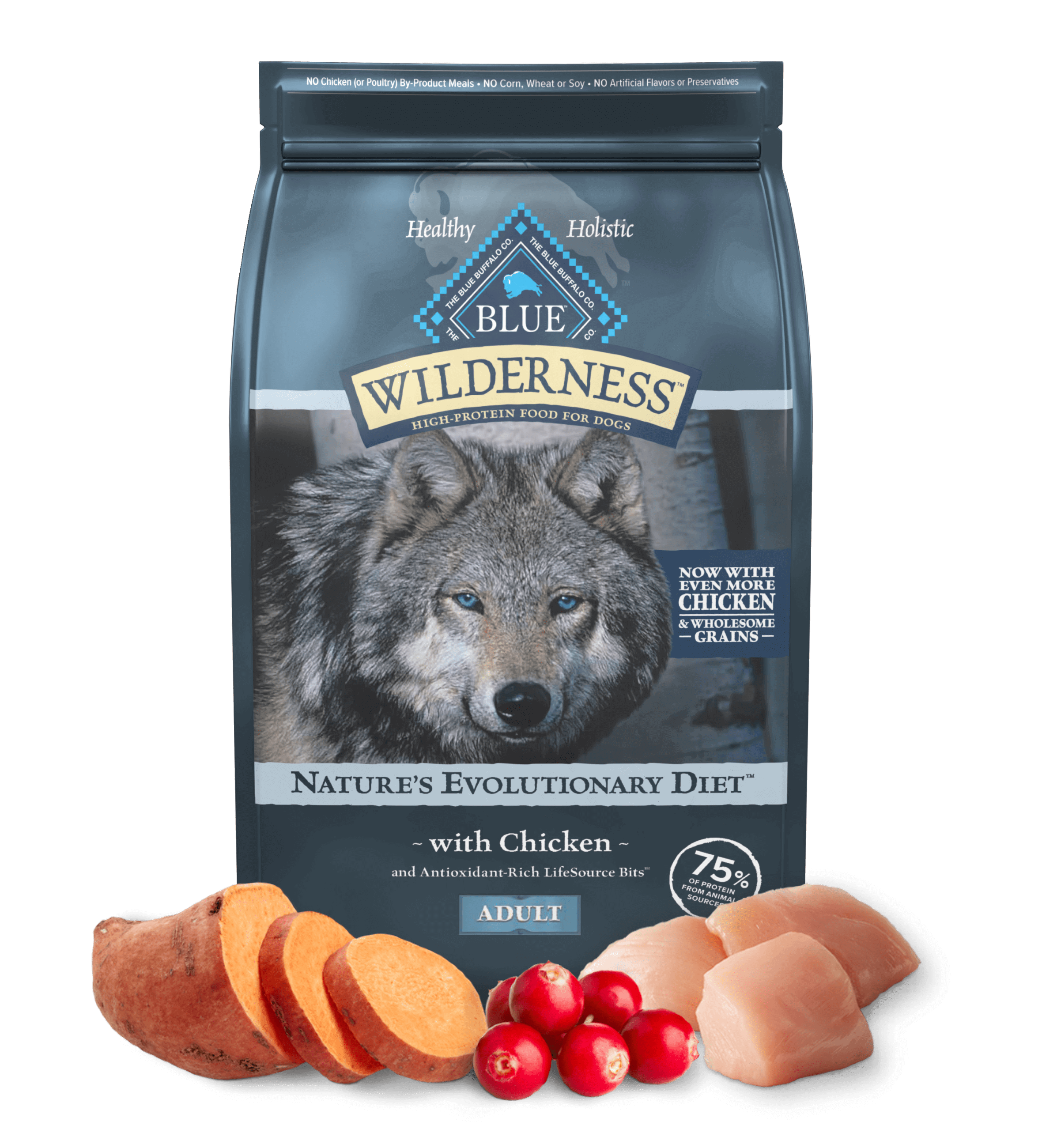 BLUE Wilderness Nature's Evolutionary Diet with Chicken for Adult Dogs Dry Food