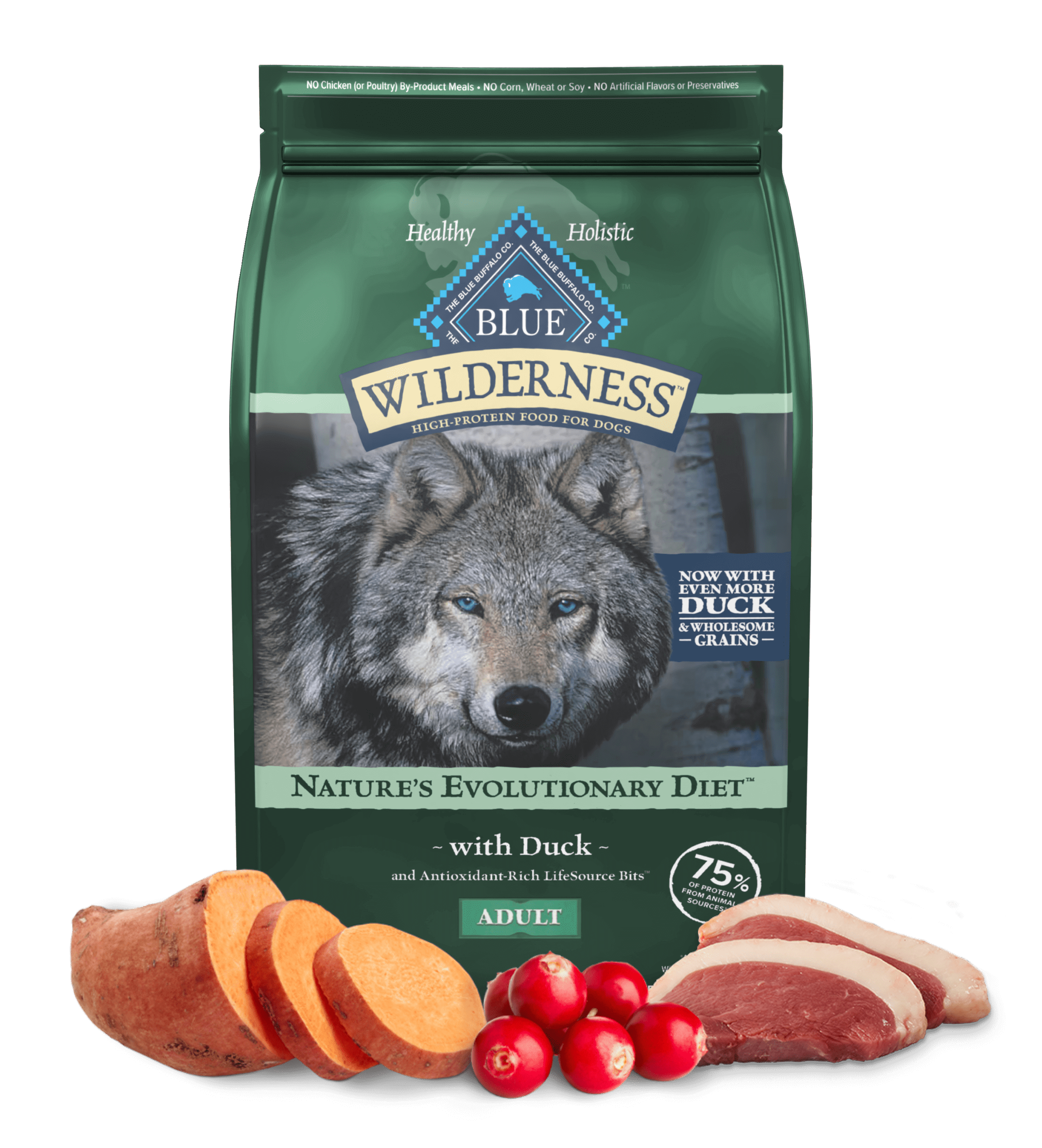 BLUE Wilderness Nature's Evolutionary Diet with Duck for Adult Dogs Dry Food