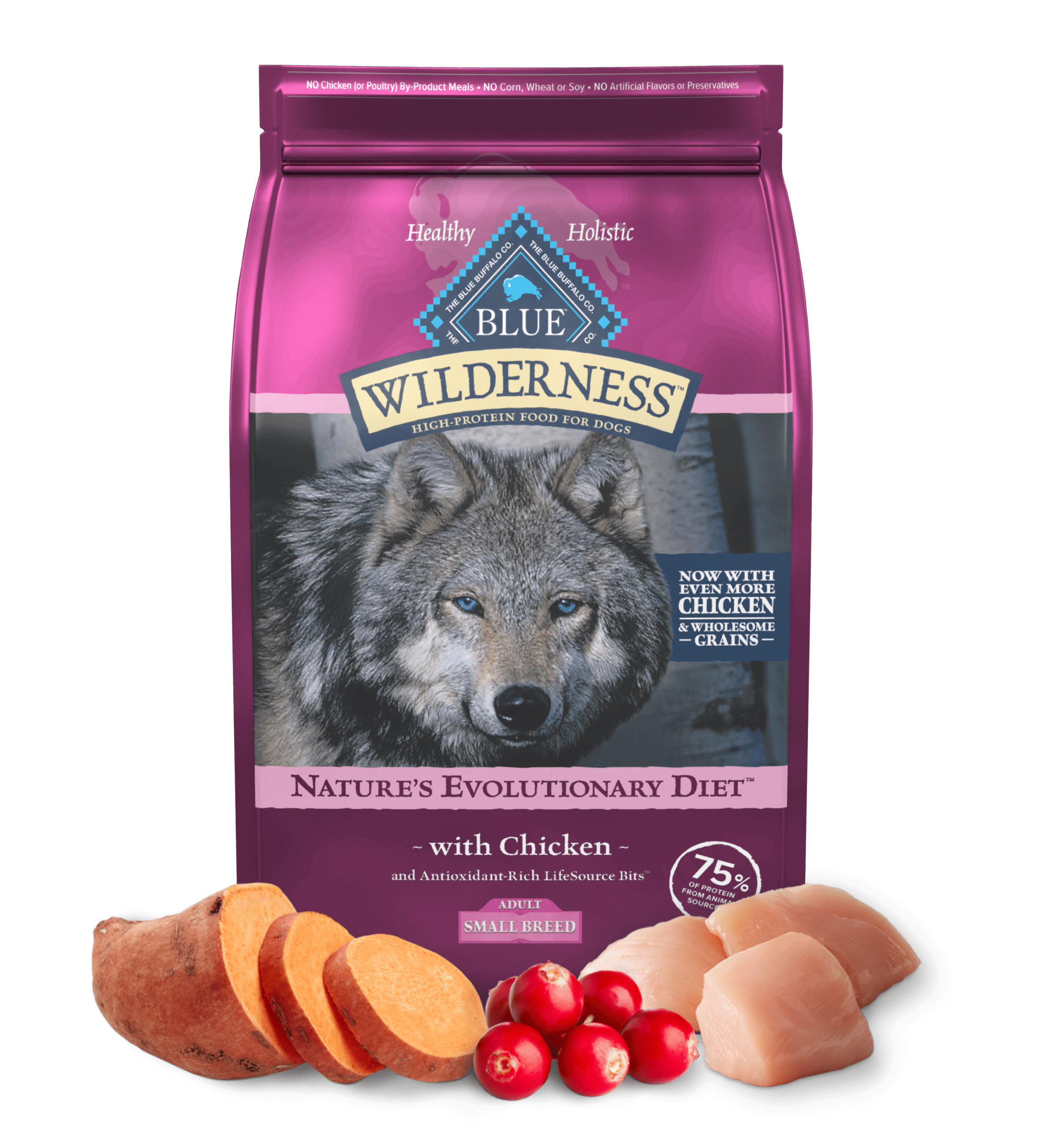 BLUE Wilderness Nature's Evolutionary Diet with Chicken for Small Breed Adult Dogs Dry Food