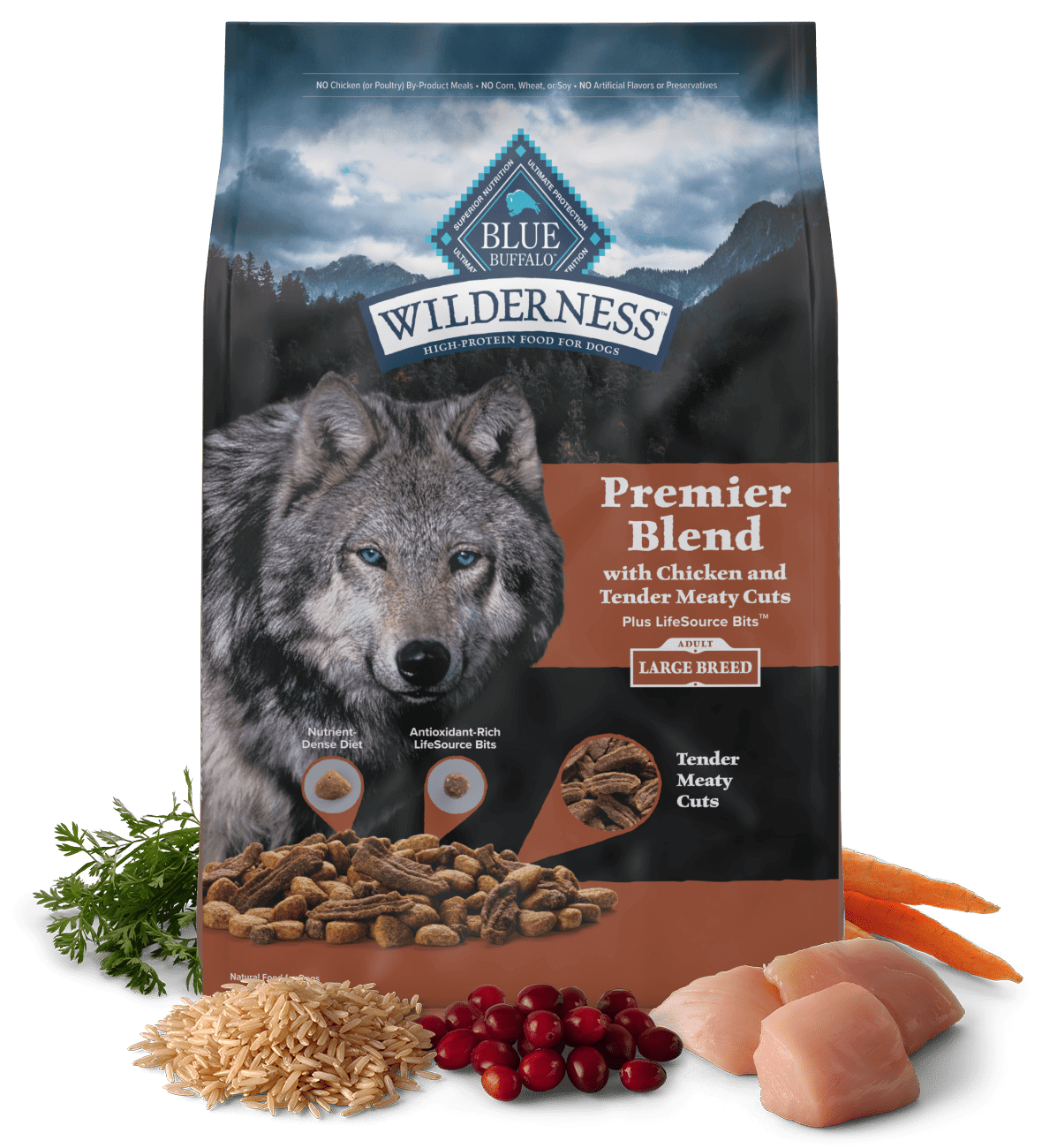 BLUE Wilderness Premier Blend Large Breed Adult Dog Chicken