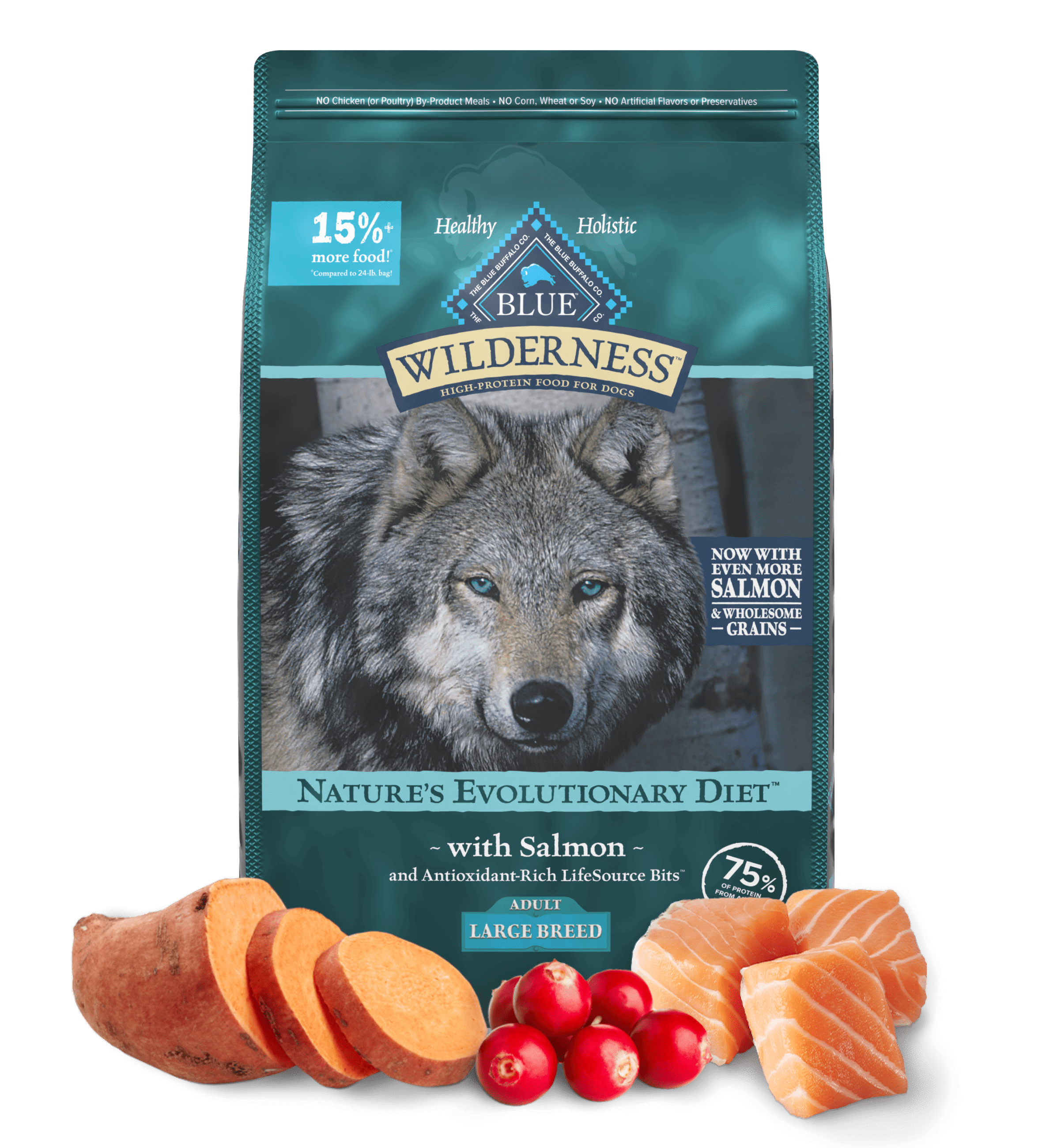 BLUE Wilderness Nature's Evolutionary Diet with Salmon for Large Breed Dogs Dry Food