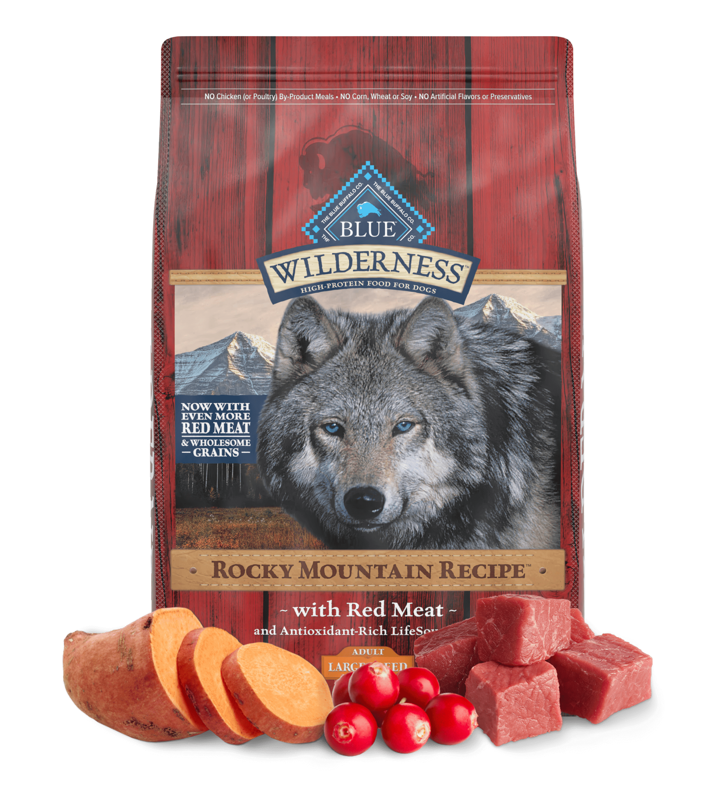 BLUE Wilderness Rocky Mountain Recipe with Red Meat for Large Breed Adult Dogs Dry Food