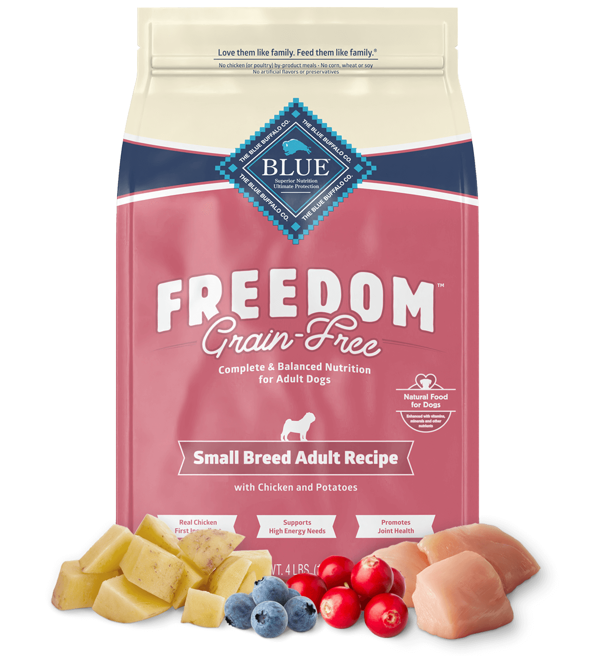 BLUE Freedom Small Breed Adult Dry Dog Food - Grain-Free Chicken