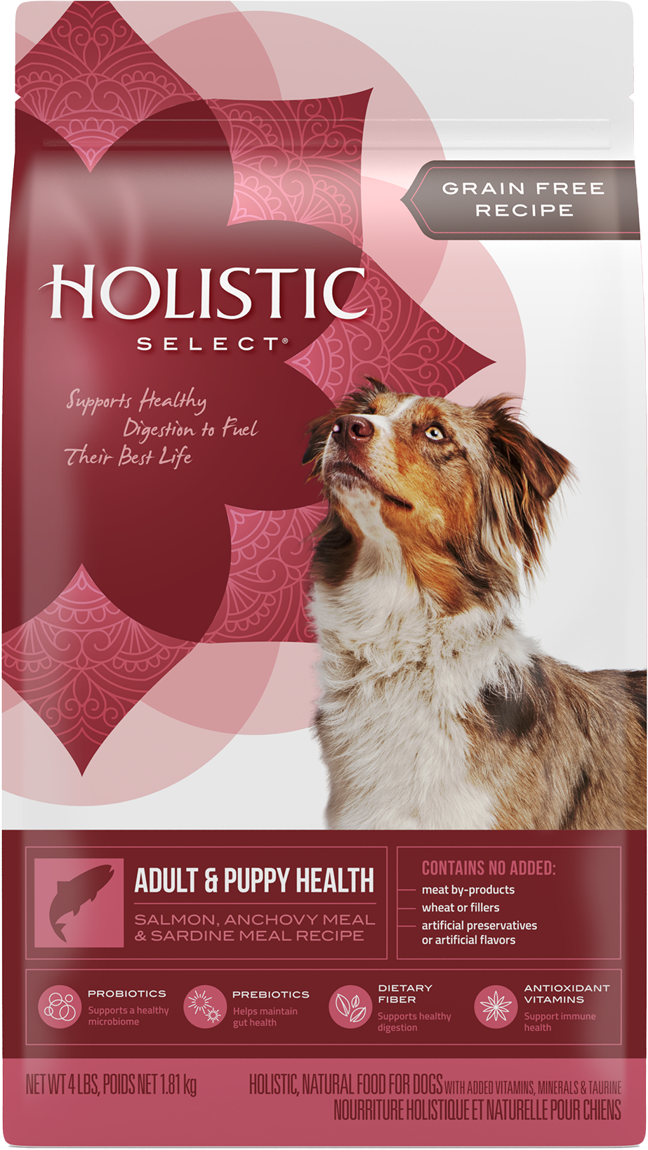 Grain Free Adult & Puppy Health Salmon Anchovy & Sardine Meal Recipe