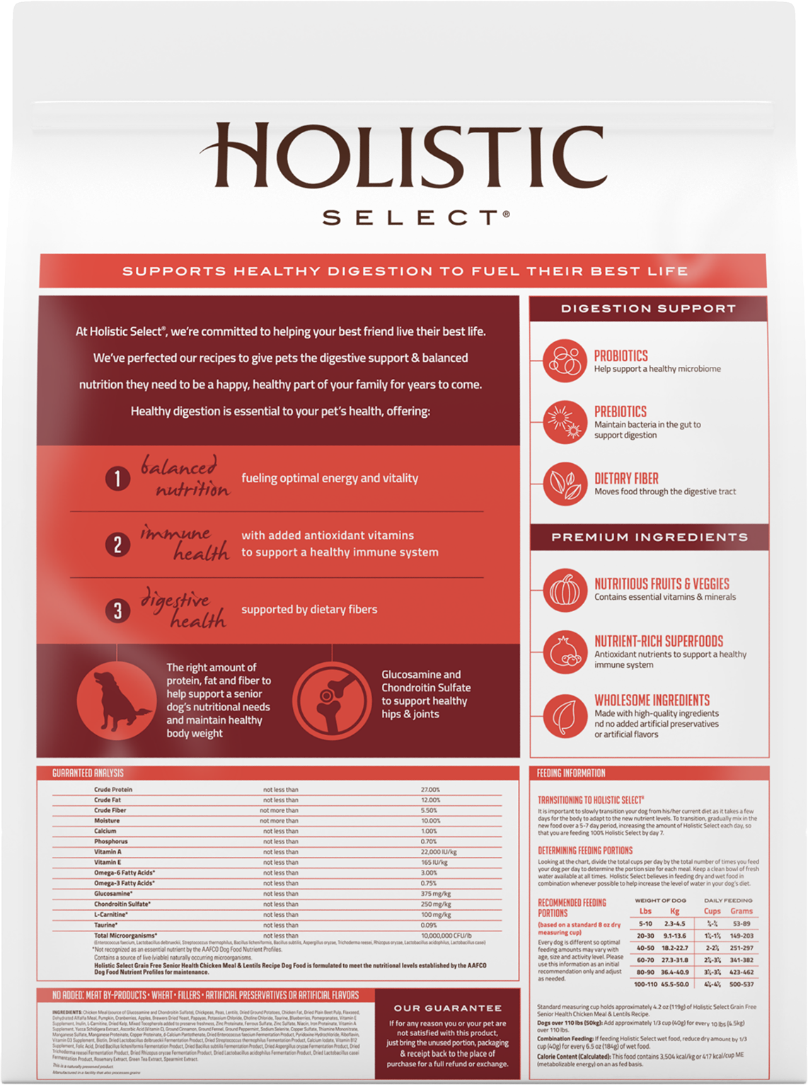 Grain Free Senior Health - Chicken Meal & Lentils Recipe