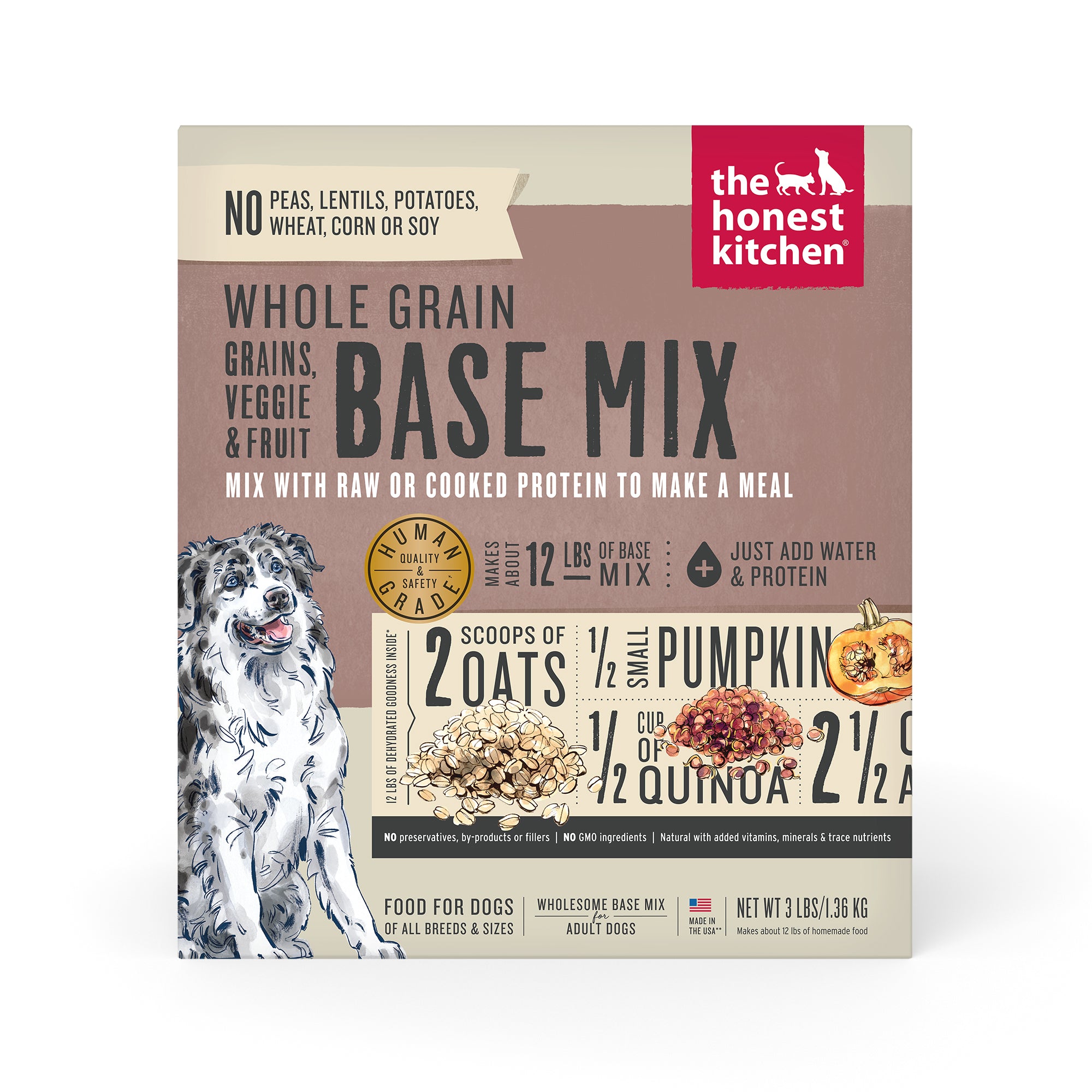 7LB Whole Grain Veggie & Fruit Base Mix – The Honest Kitchen