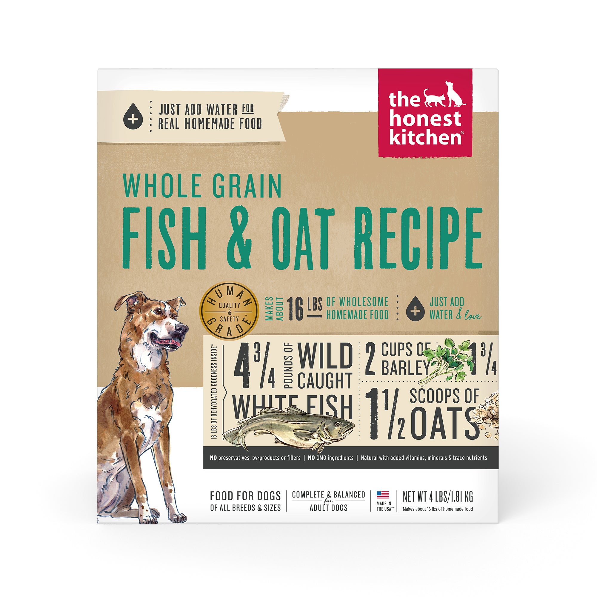 10LB Whole Grain Fish & Oat Dehydrated – The Honest Kitchen