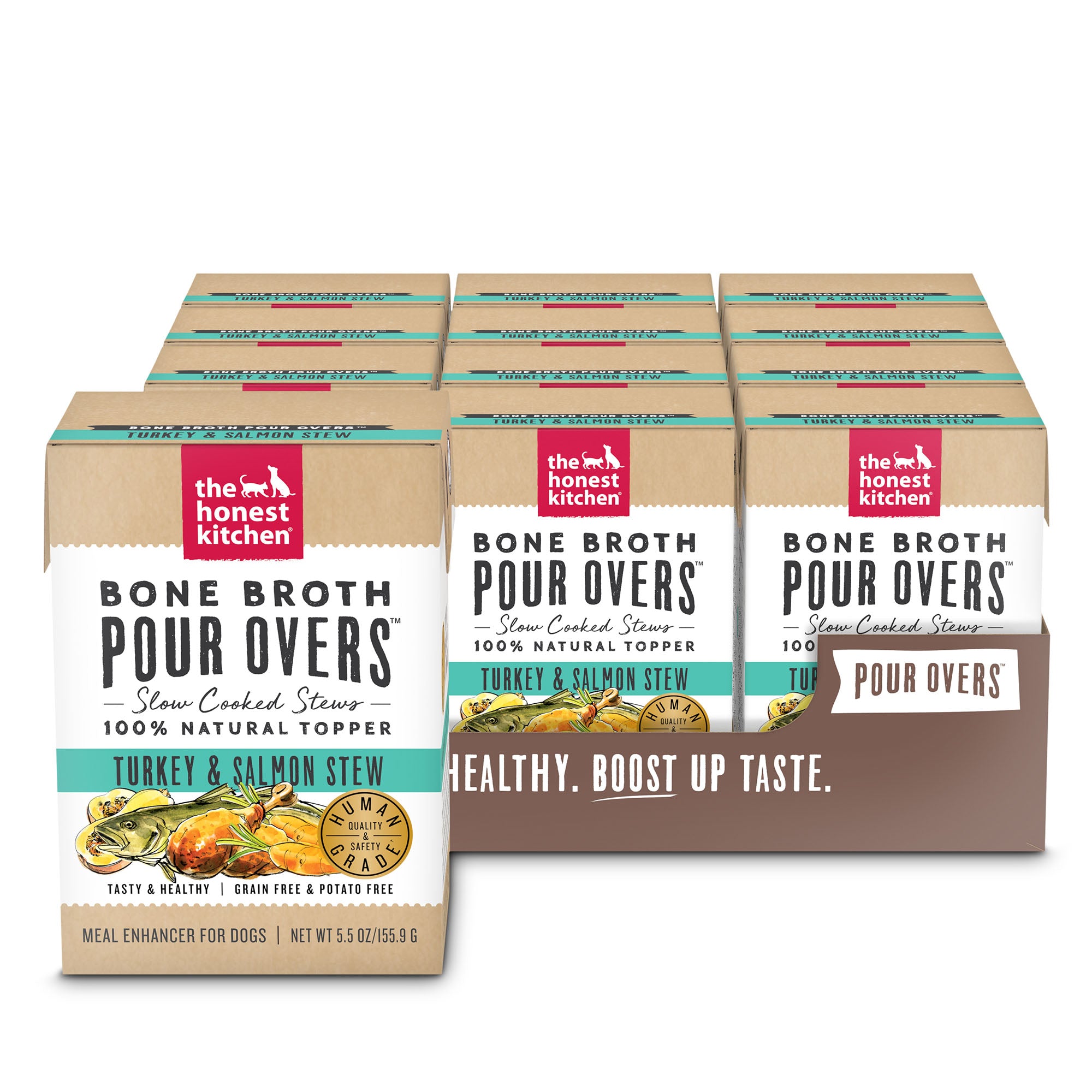 12PK Bone Broth Pour Overs - Turkey & Salmon – The Honest Kitchen