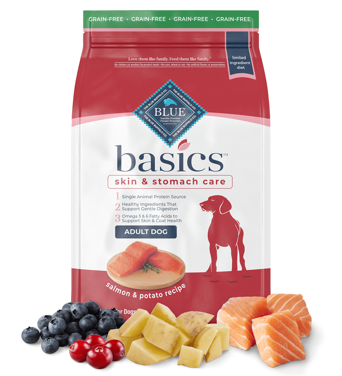 BLUE Basics Dry Dog Food Grain-Free - Salmon & Potato