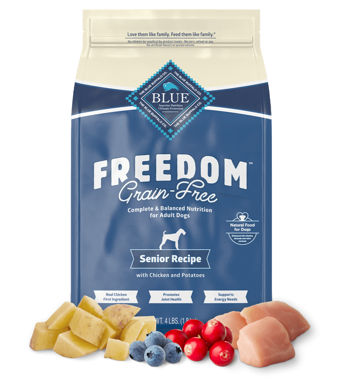 BLUE Freedom Senior Dry Dog Food - Grain-Free Chicken