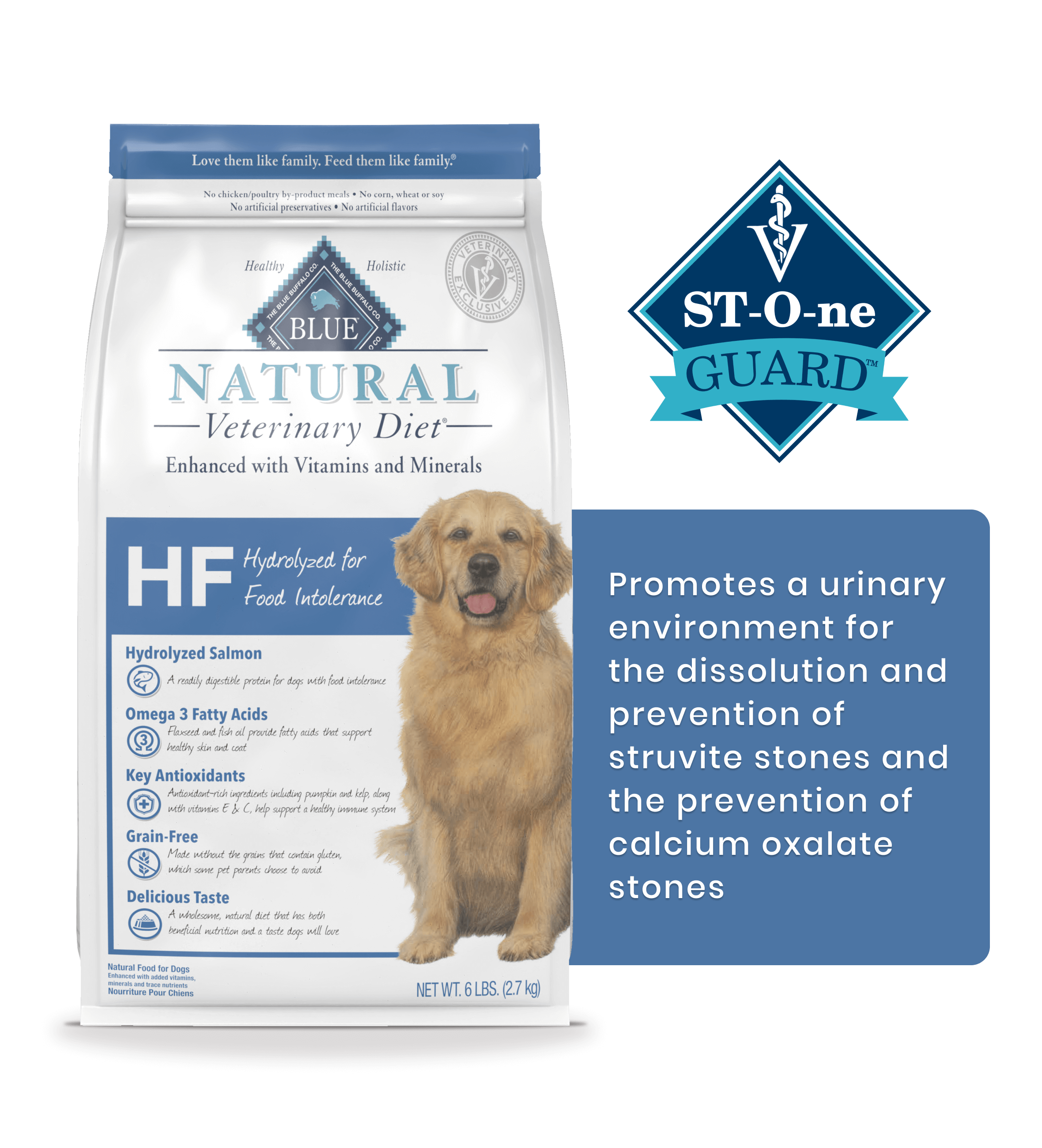 BLUE Natural Veterinary Diet Dry Dog Food Hydrolyzed for Food Intolerance