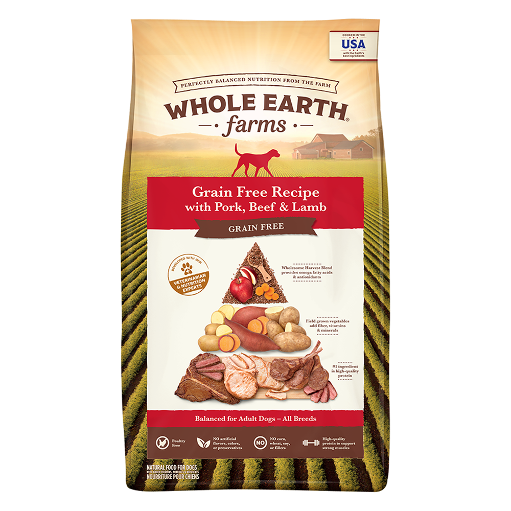 Whole Earth Farms Pork, Beef, & Lamb Dry Dog Food