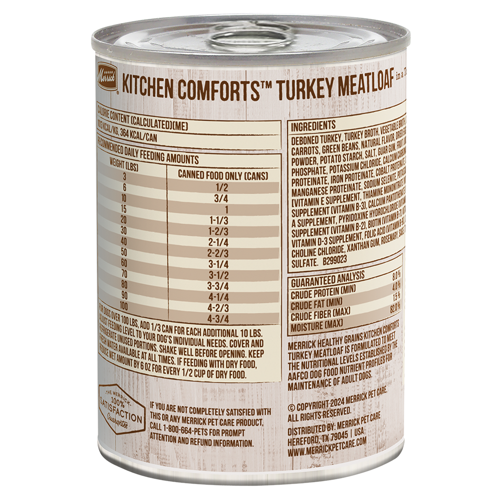 Kitchen Comforts Turkey Meatloaf Wet Dog Food
