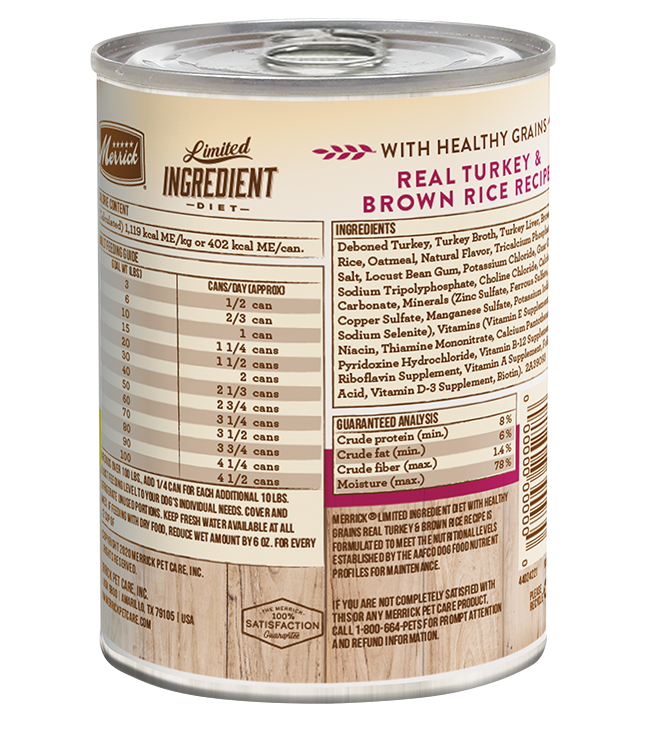 Limited Ingredient Turkey Wet Canned Dog Food