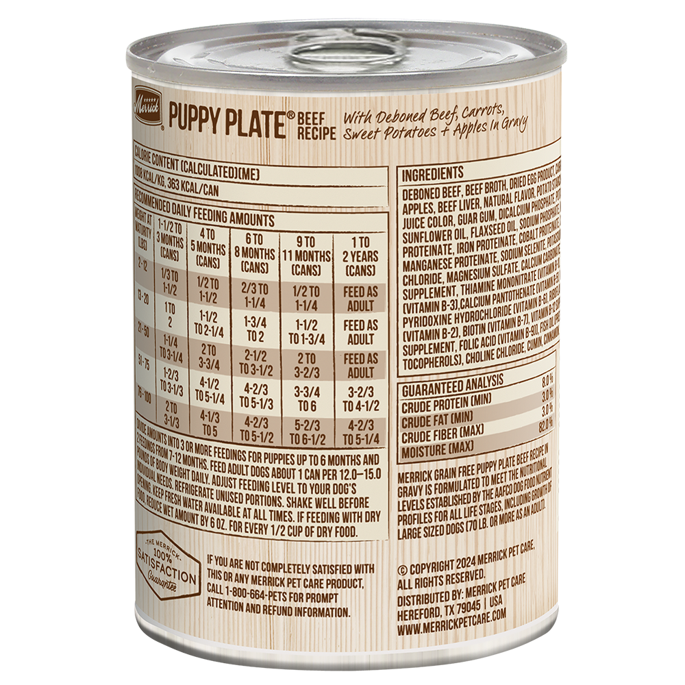 Grain Free Puppy Plate Real Beef Wet Dog Food