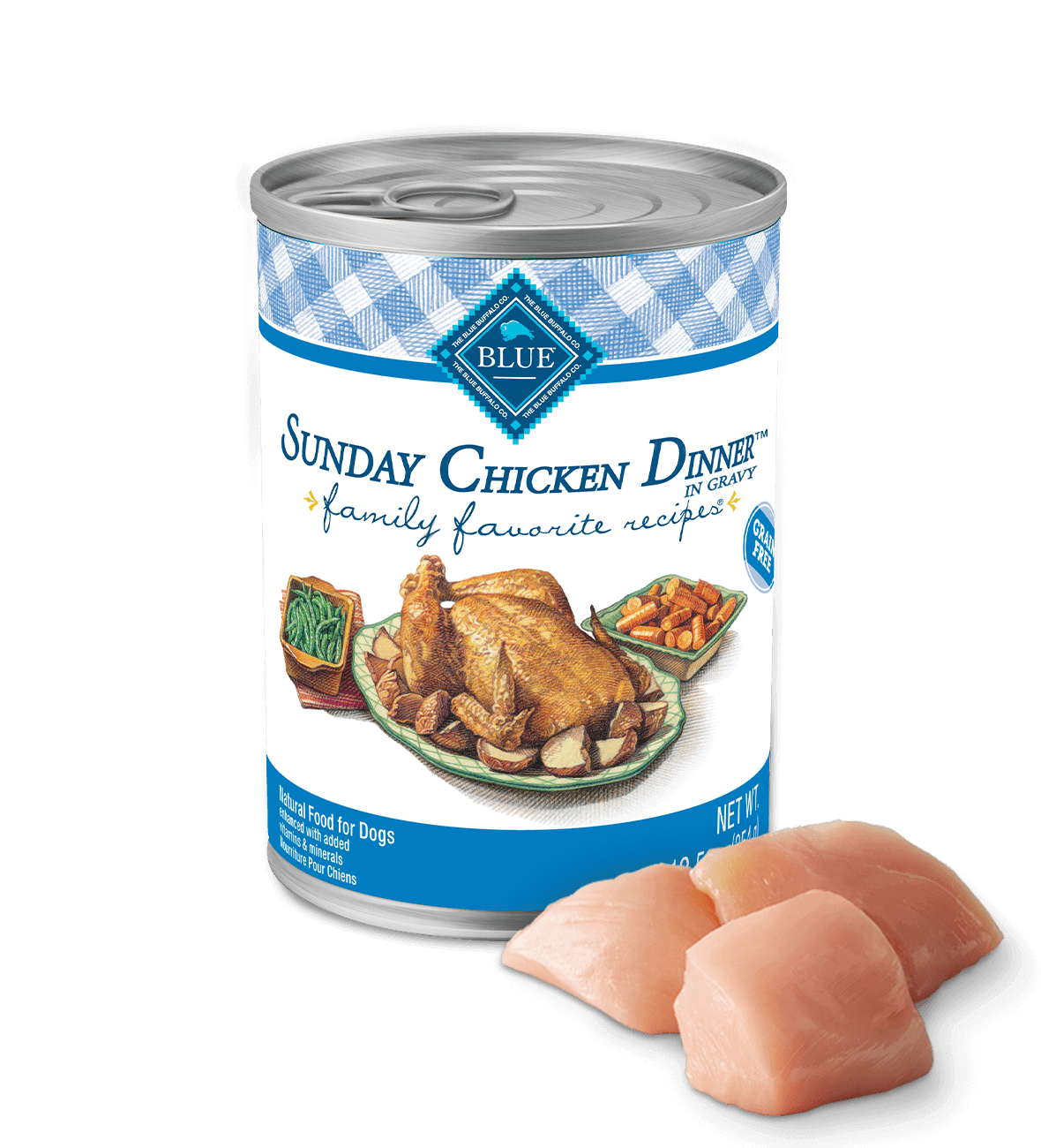 BLUE Family Favorite Recipes Wet Dog Food - Sunday Chicken