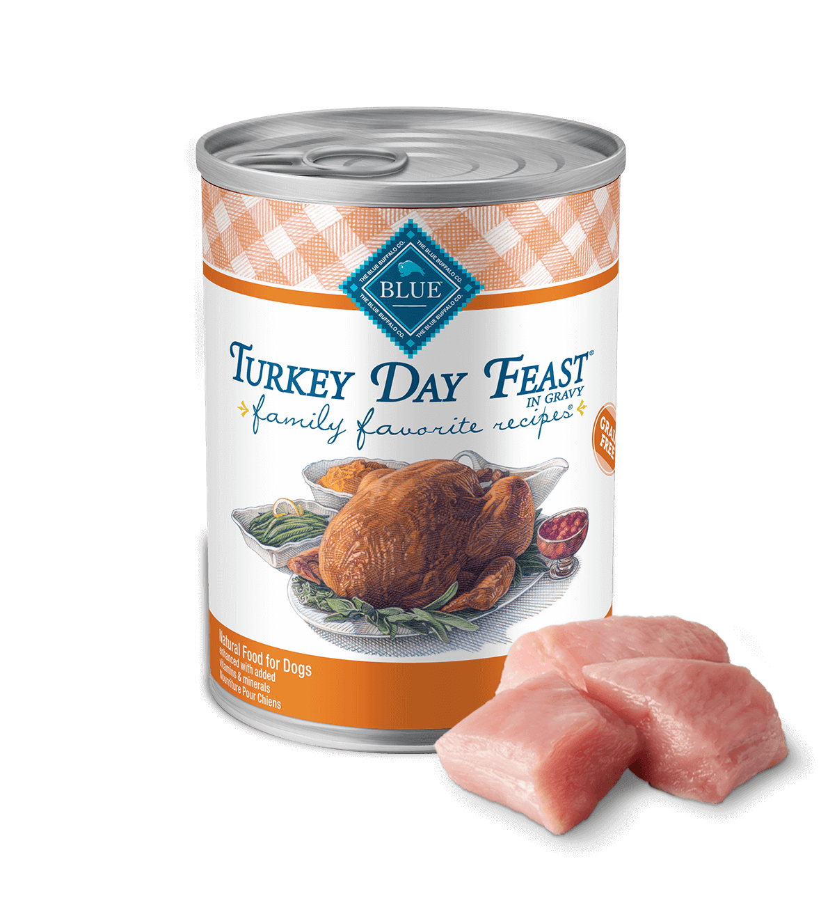 BLUE Family Favorite Recipes Wet Dog Food - Turkey Day Feast