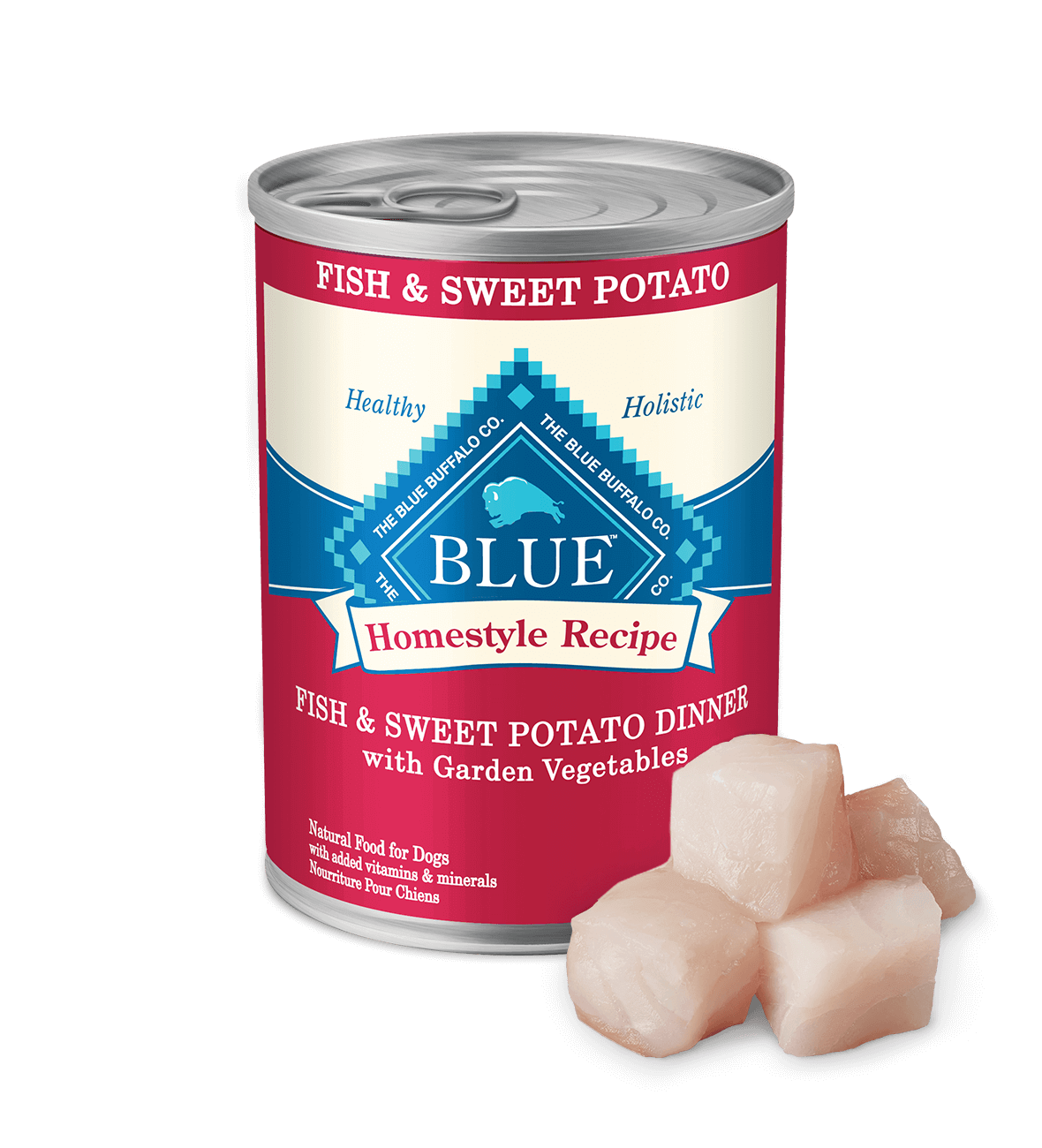 BLUE Homestyle Recipe Wet Dog Food - Fish & Sweet Potato & Garden Vegetables