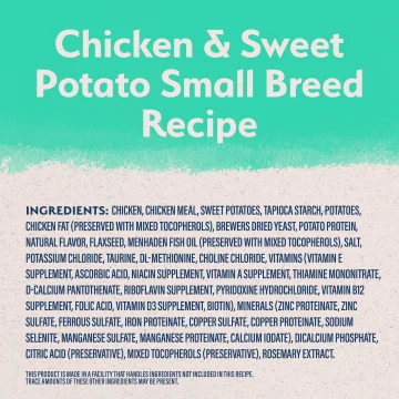 Grain Free Chicken & Sweet Potato Small Breed Recipe - Natural Balance Pet Food Natural Balance Pet Food