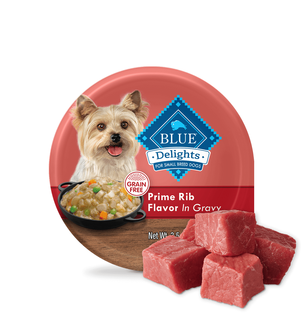 BLUE Delights Wet Dog Food - Prime Rib Flavor