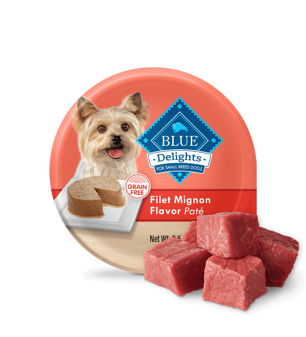 BLUE Delights Small Breed Adult Wet Dog Food - Filet Mignon & Juices