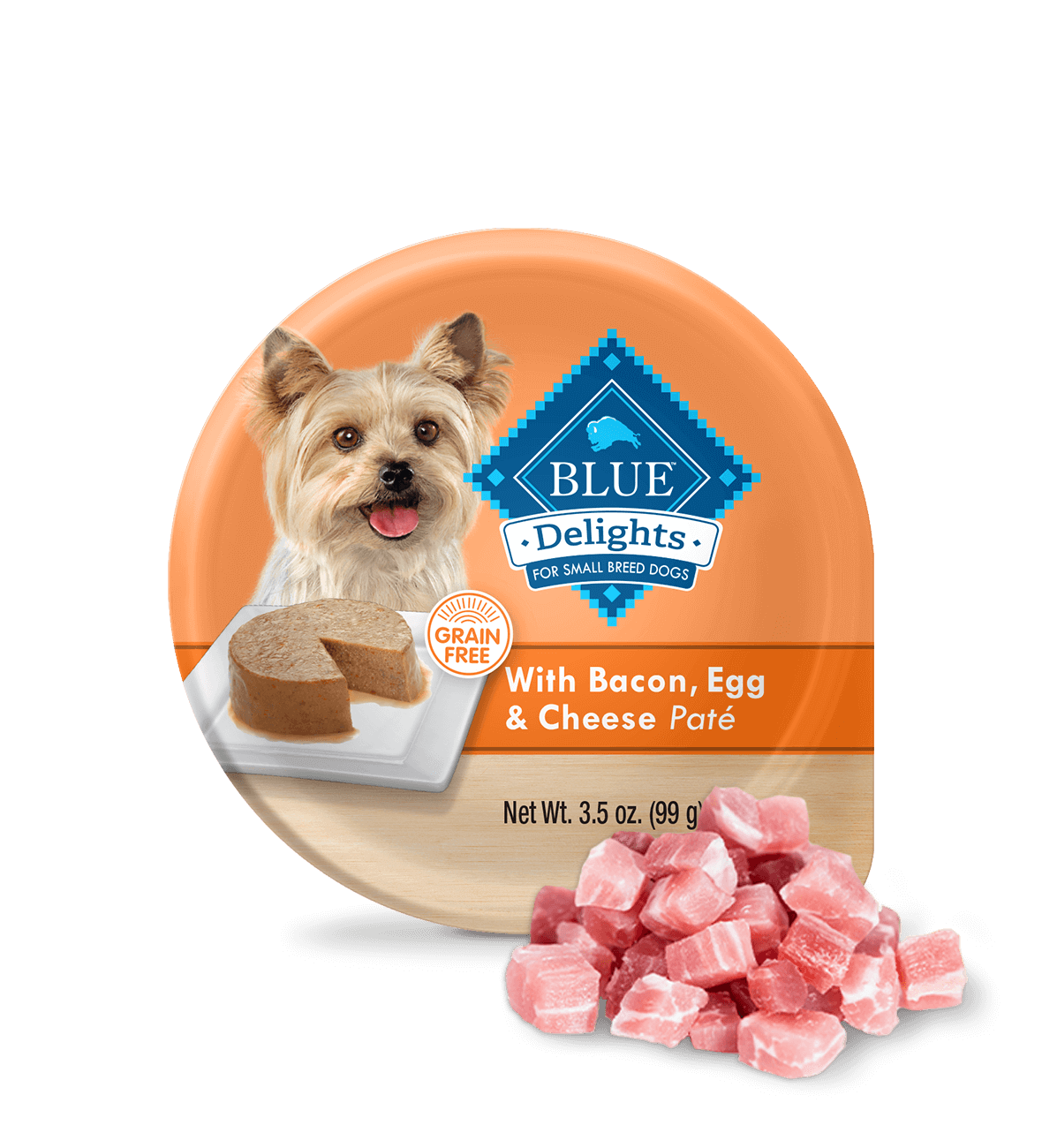 BLUE Delights Wet Dog Food - Bacon, Egg & Cheese Flavor