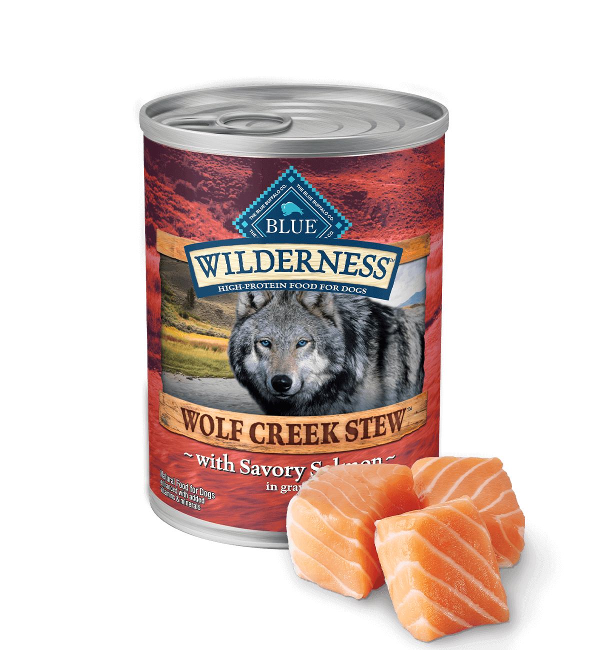 BLUE Wilderness Wet Dog Food Grain-Free - Salmon (Wolf Creek Stew)