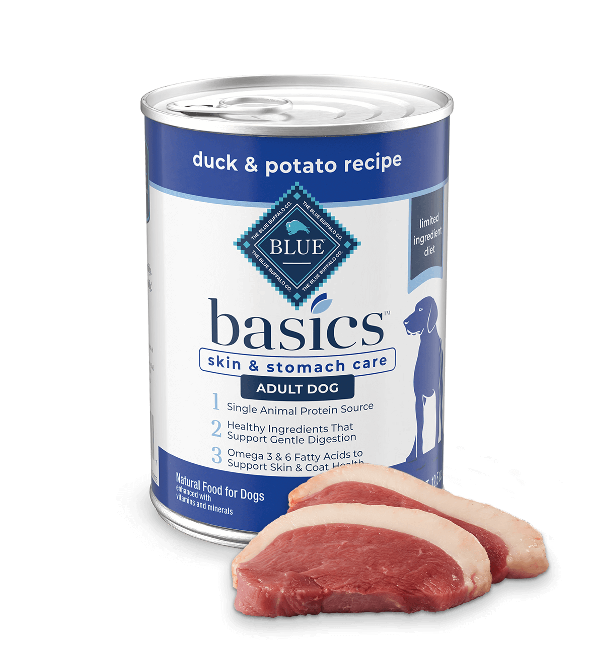 BLUE Basics Grain-Free Wet Dog Food - Duck & Potato