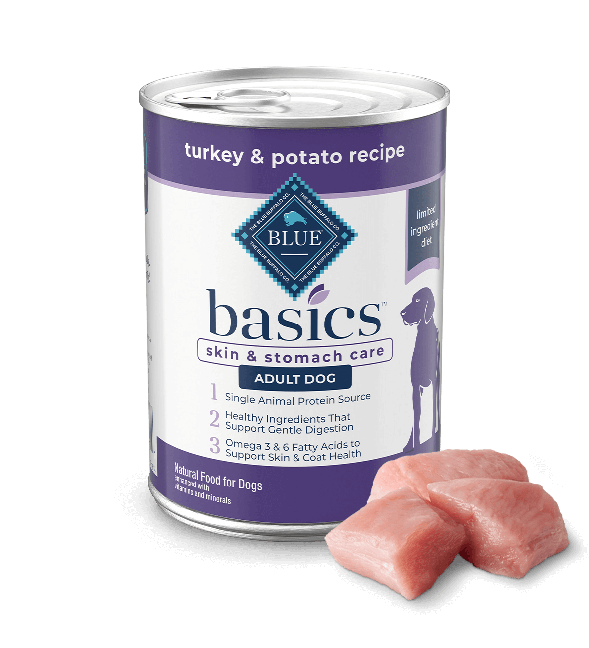 BLUE Basics Grain-Free Wet Dog Food - Turkey & Potato
