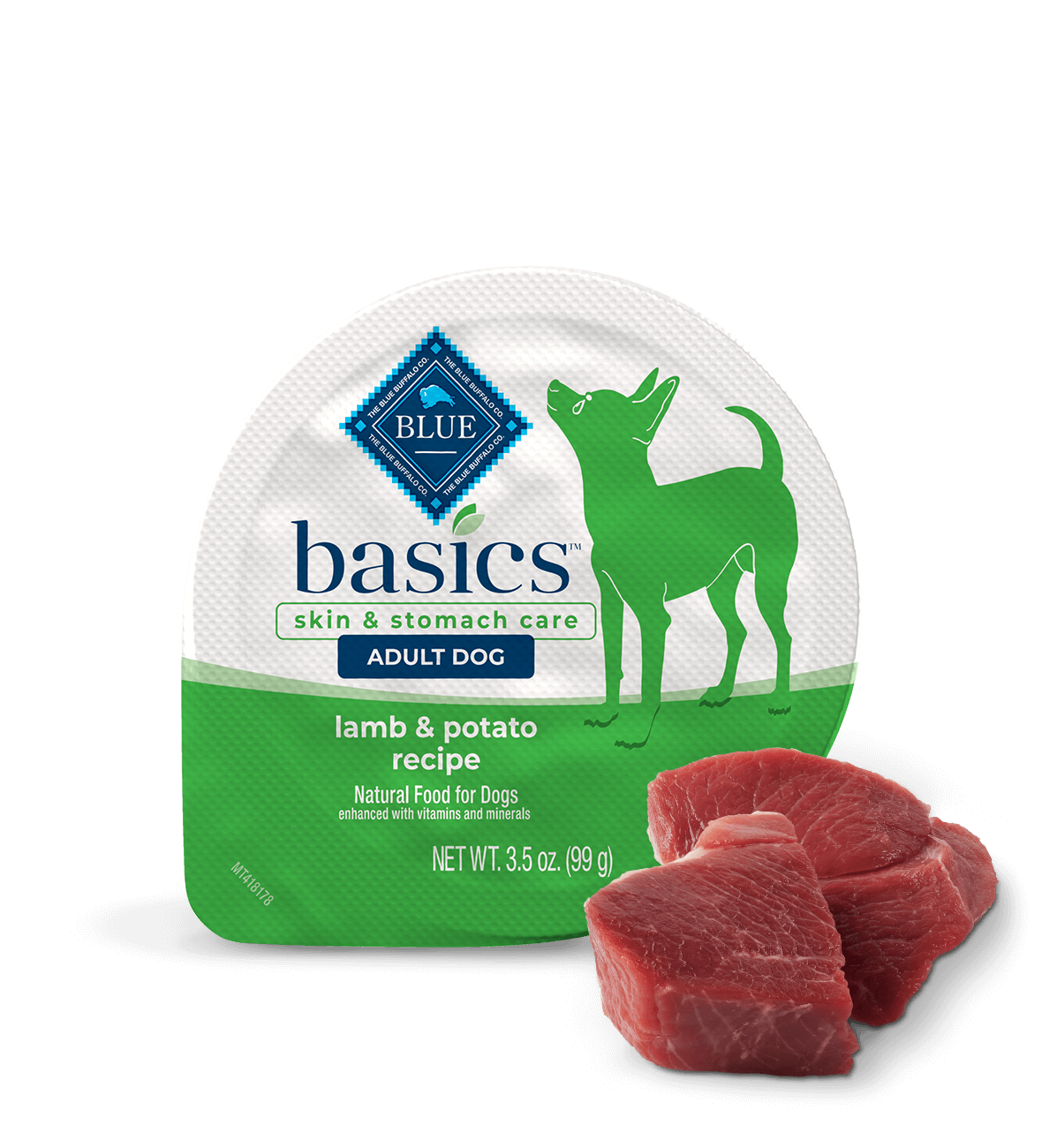 BLUE Basics Grain-Free Adult Small Breed Lamb & Potato Recipe