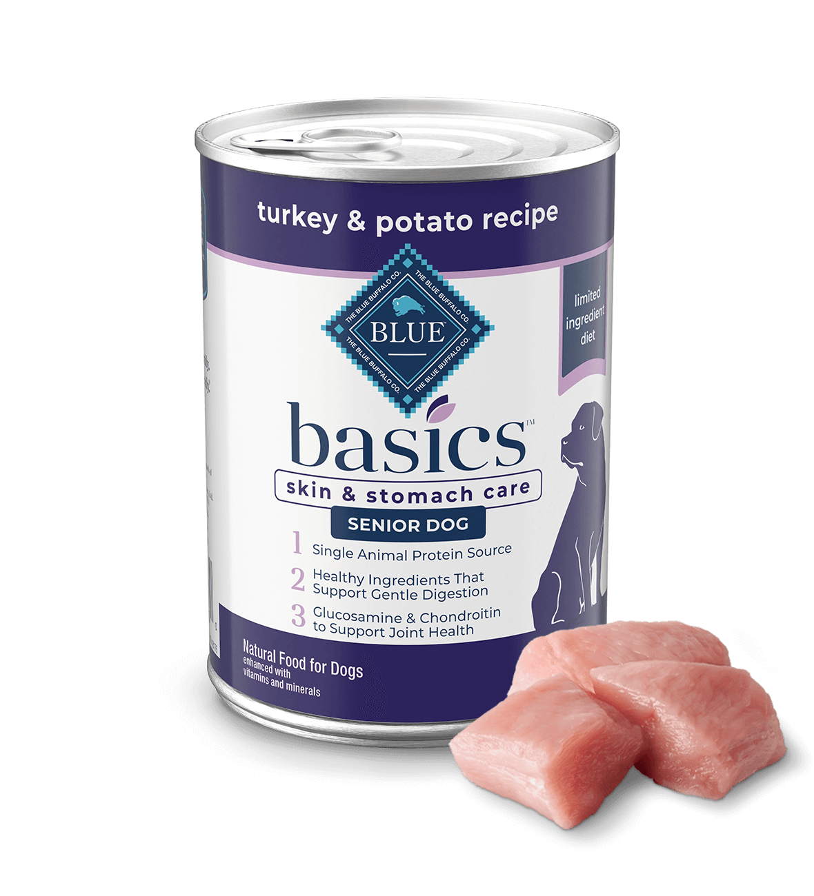 BLUE Basics Grain-Free Senior Wet Dog Food - Turkey & Potato