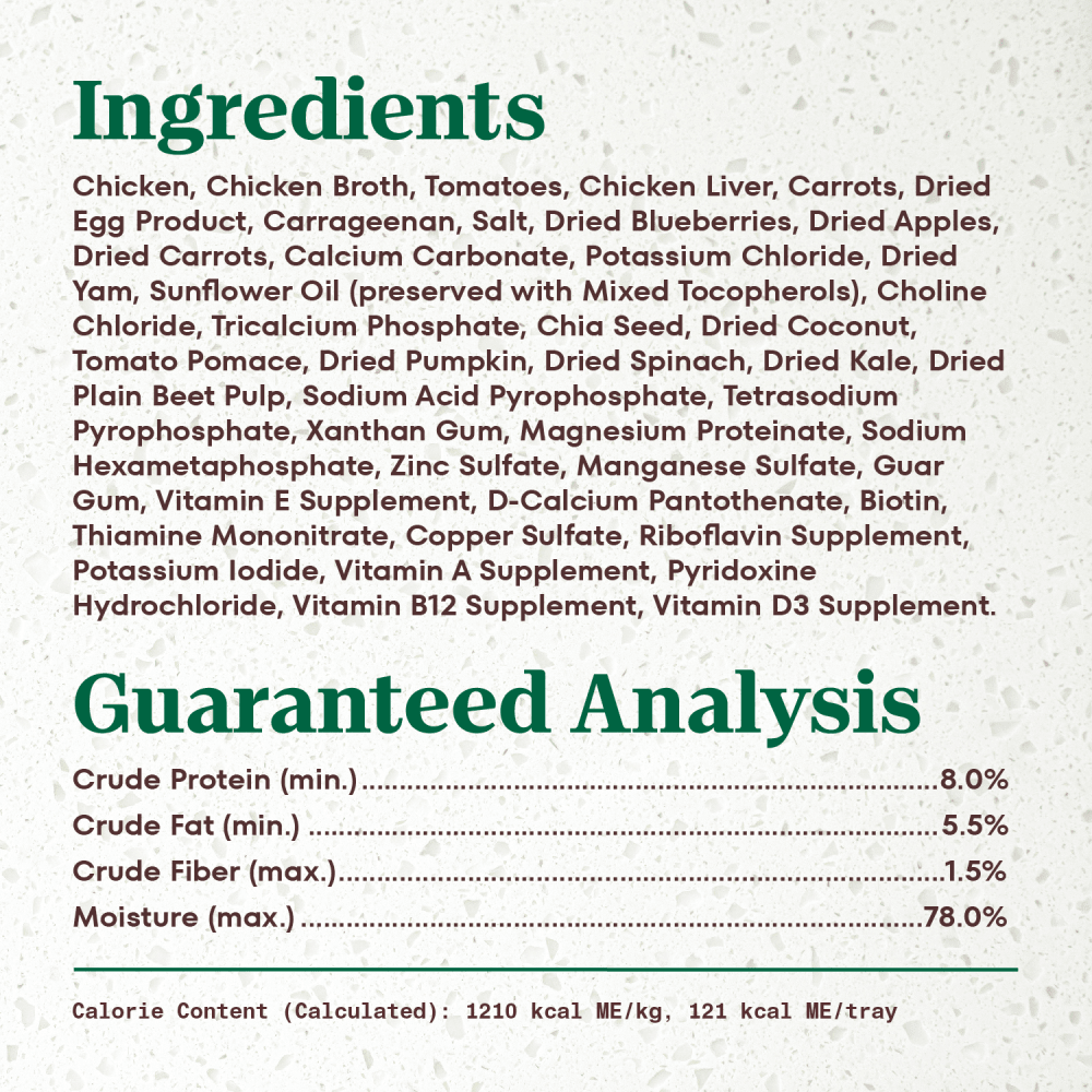Chicken Entre Pat with Tomatoes & Carrots