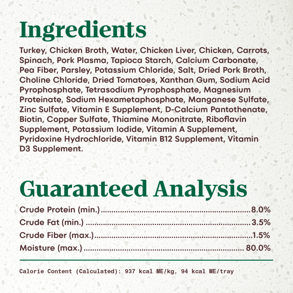 Roasted Turkey Entre With a Mix of Carrots and Spinach Filets in Gravy