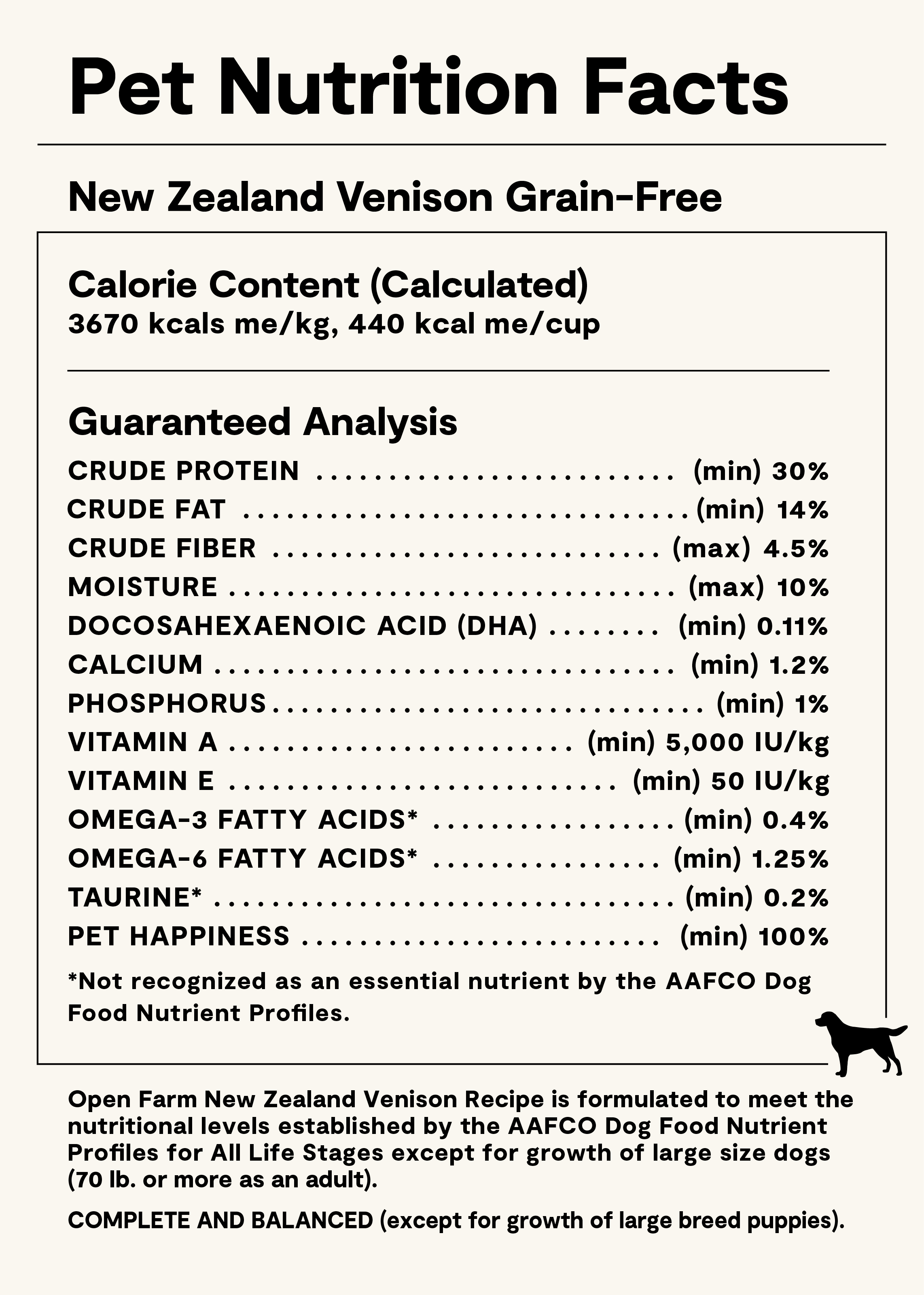 Grain Free New Zealand Venison Dog Food - Open Farm