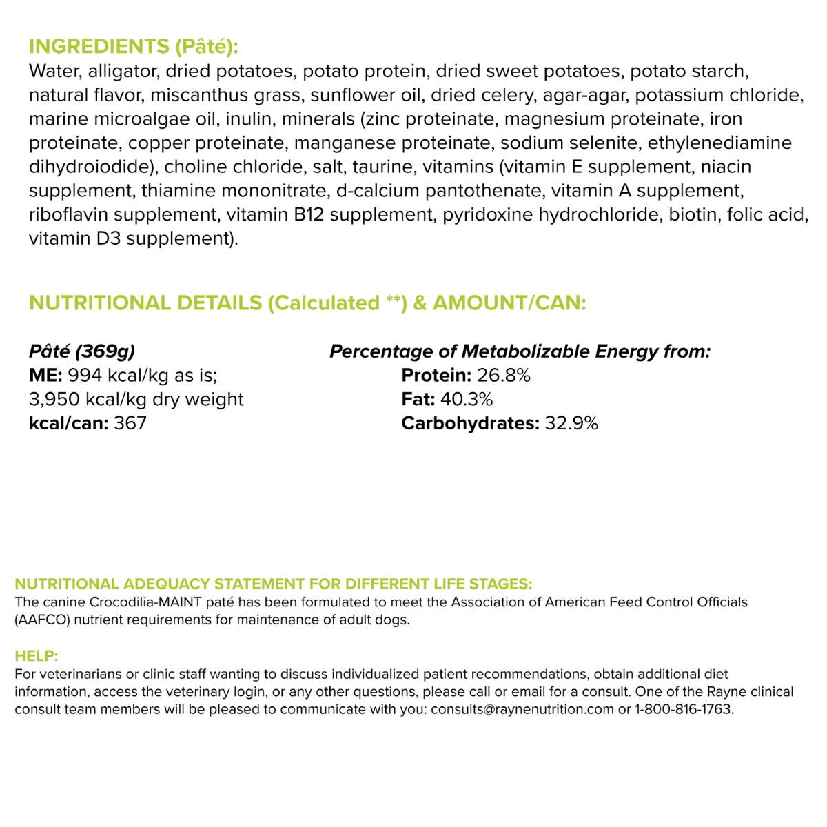 Crocodilia-MAINT for Dogs