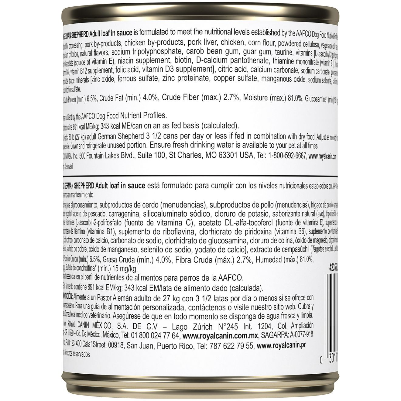 German Shepherd Adult Canned Dog Food