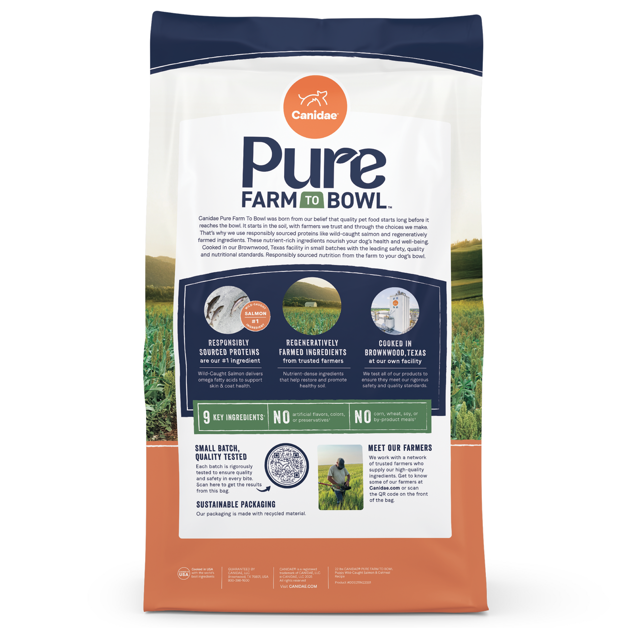 PURE Dry PUPPY Food: Salmon and Oatmeal Recipe with Wholesome Grains - Canidae