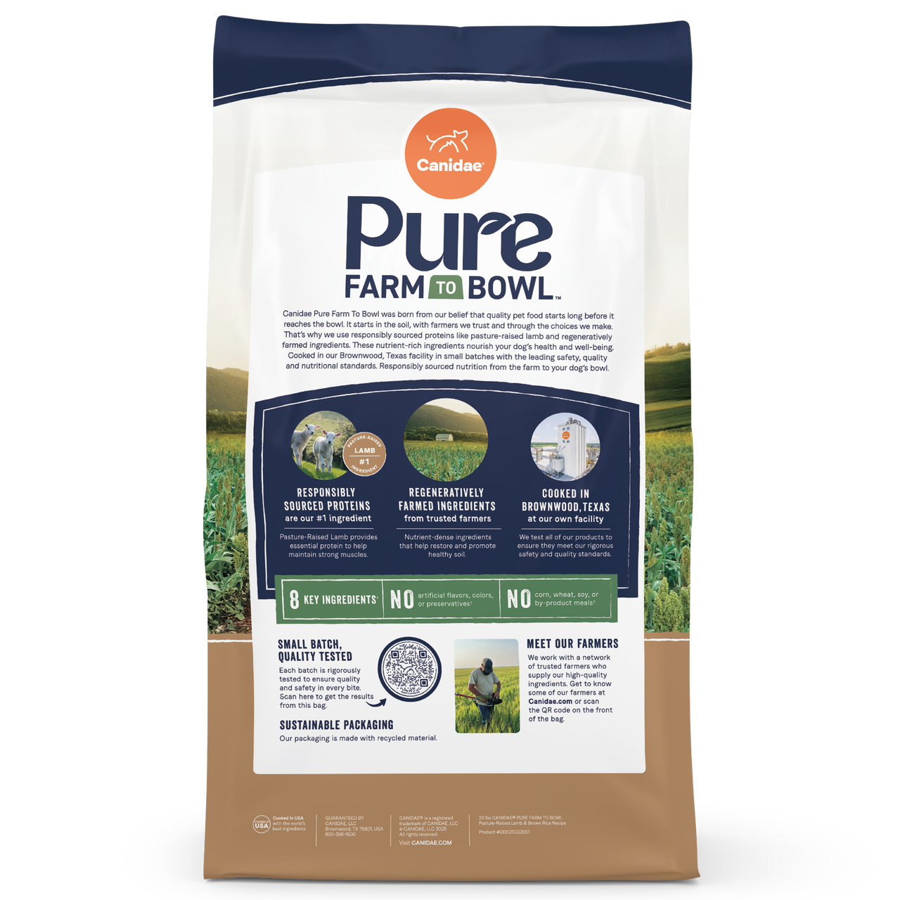 PURE Dry Dog Food: Lamb and Brown Rice Recipe with Wholesome Grains - Canidae