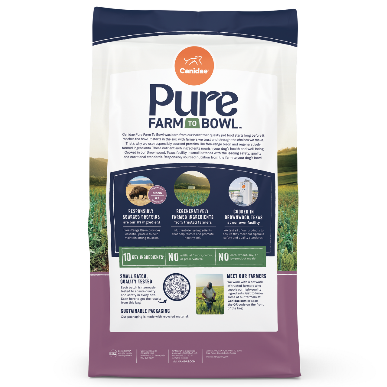PURE Dry Dog Food: Real Bison & Barley Recipe with Wholesome Grains - Canidae