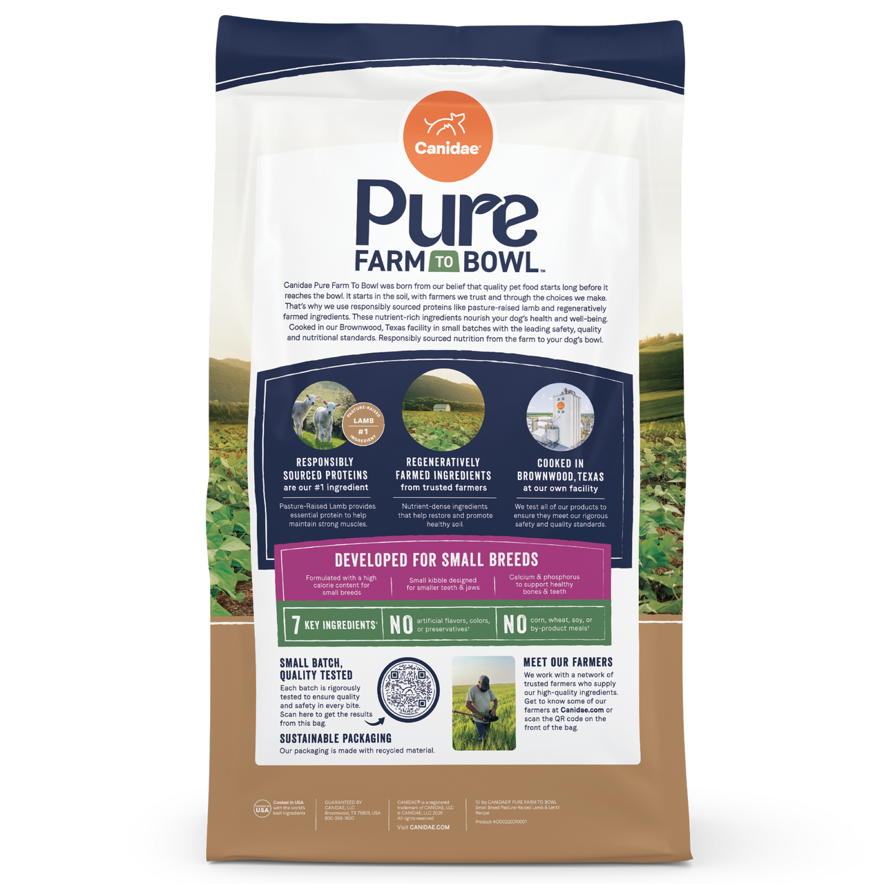 PURE Petite Dry Dog Food: Grain Free Lamb Recipe for Small Breed Dogs - Canidae