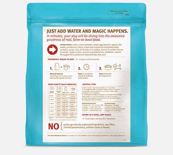 Sojos Complete Dog Food Turkey Recipe