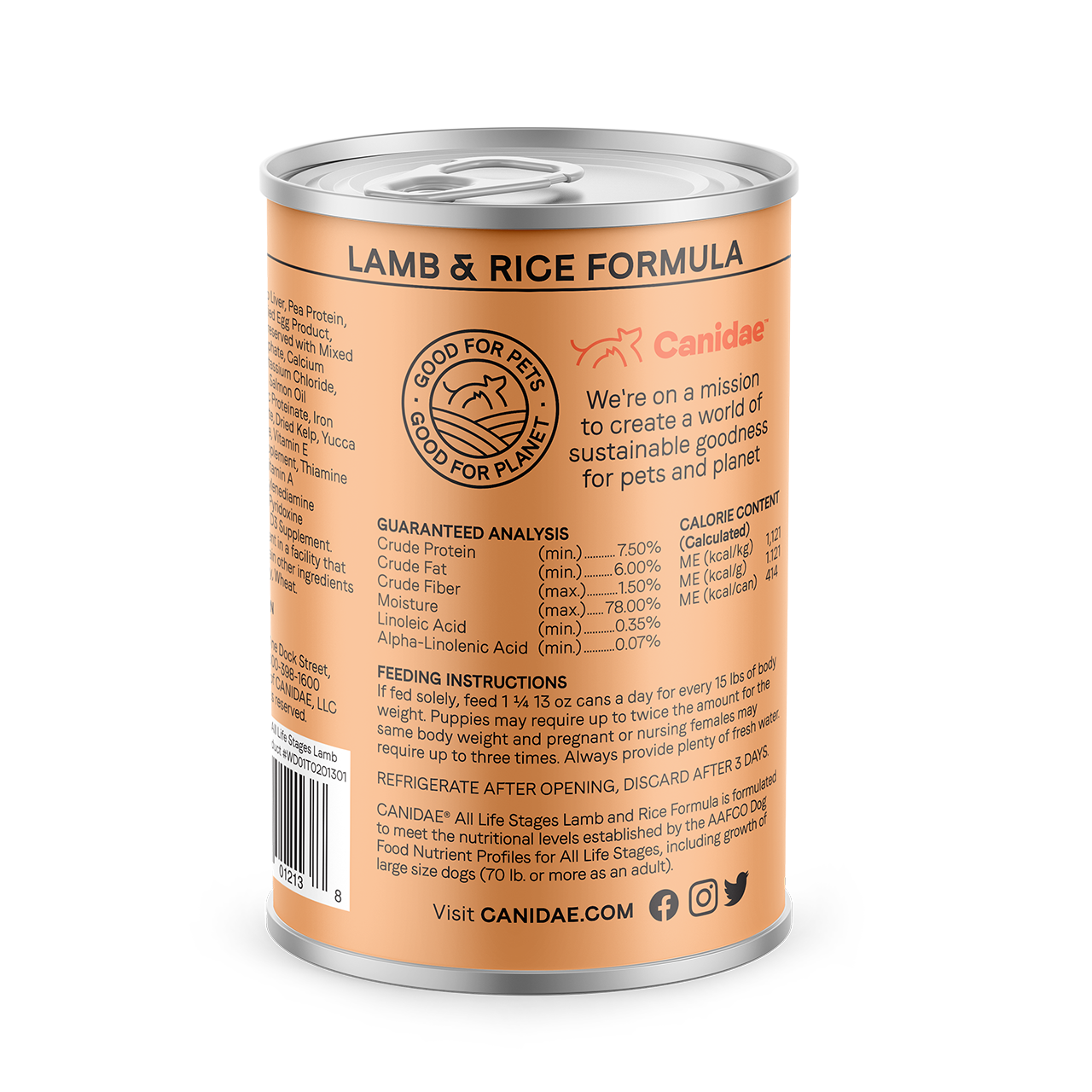 All Life Stages Wet Dog Food: Lamb and Rice - Canidae