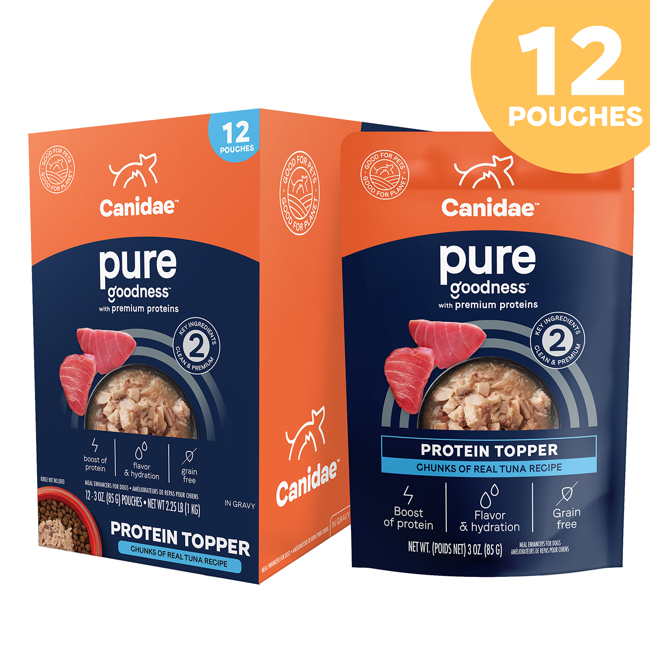 Canidae Pure Protein Topper- Chunks of Real Tuna in Gravy, 3 oz.