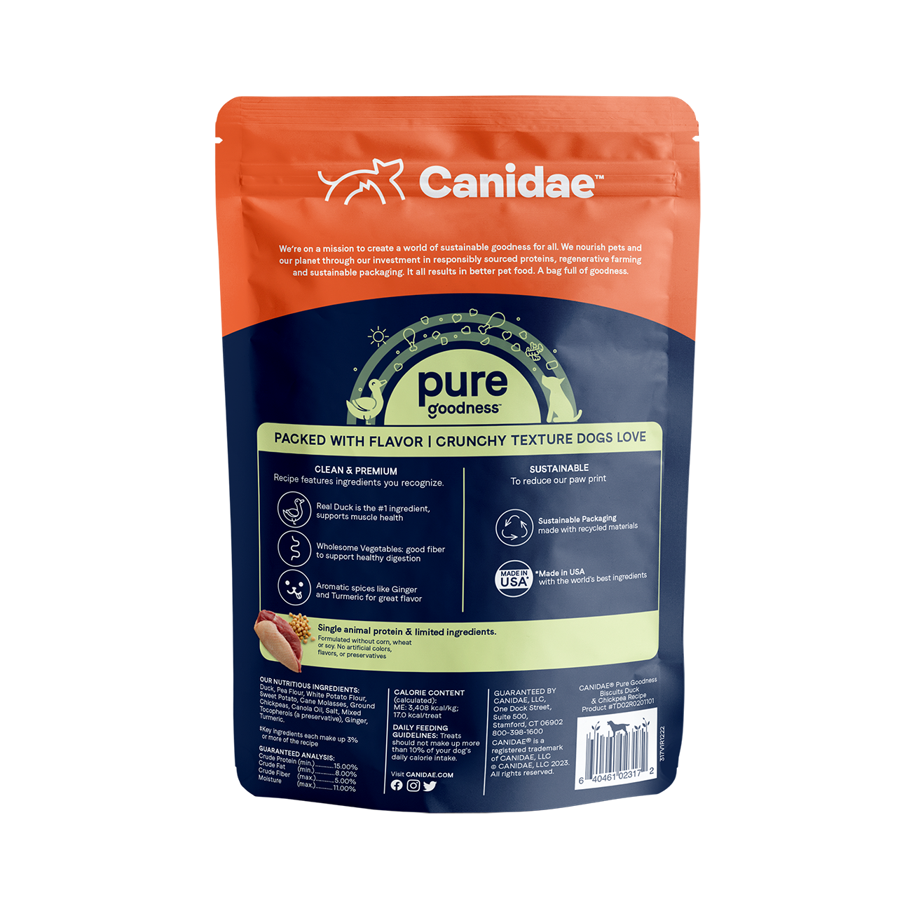 Canidae Pure Treat Biscuits - Duck & Chickpeas, 11 oz - Canidae