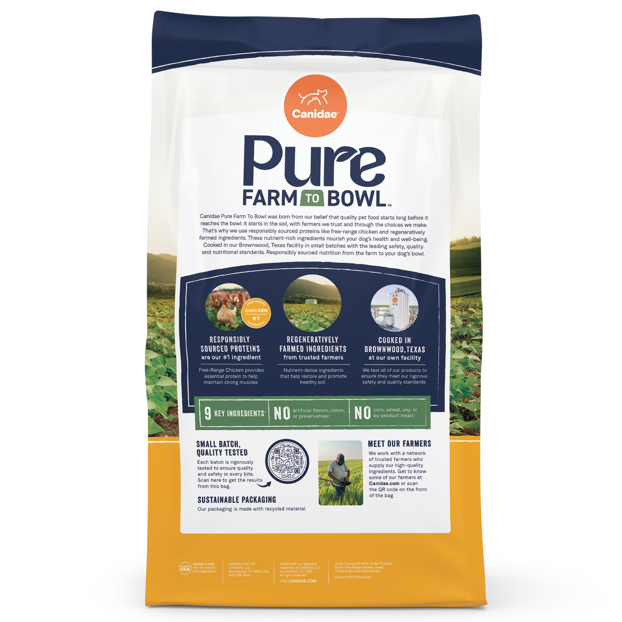 PURE Dry Senior Dog Food: Grain Free Chicken, Sweet Potato and Garbanzo Bean Recipe - Canidae