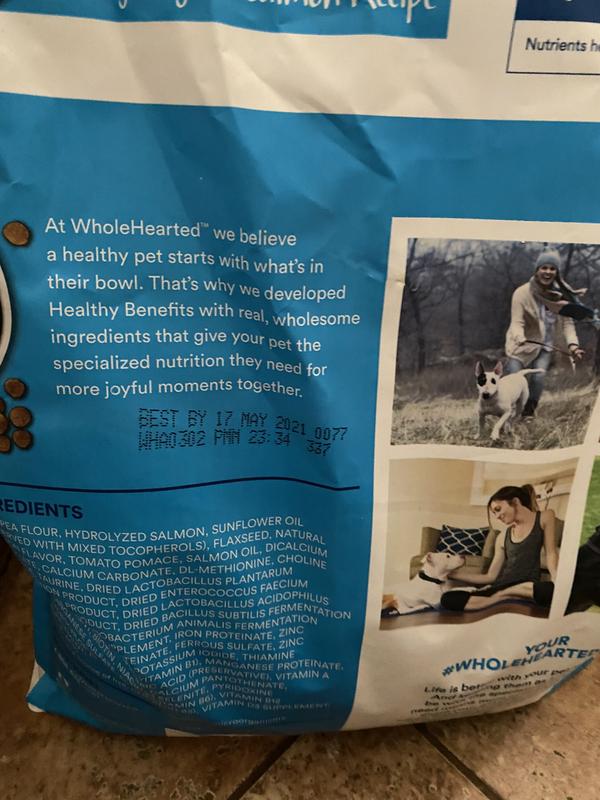 WholeHearted Grain Free Skin and Coat Care Pea and Salmon Recipe Dry Dog Food, 25 lbs.